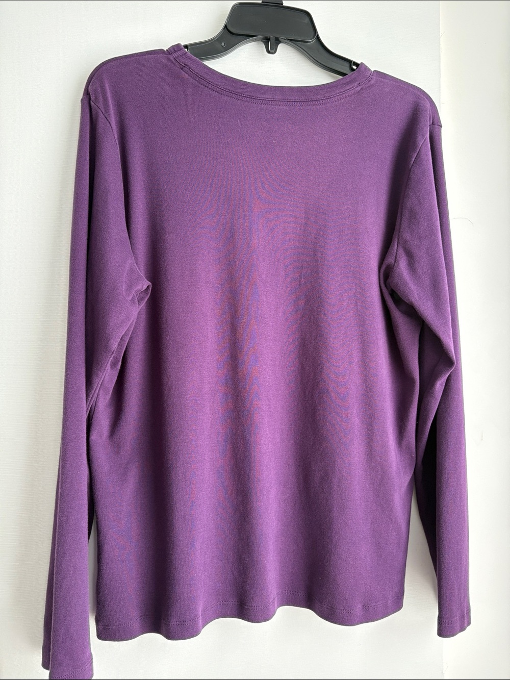 Lands' End Plum Crewneck Cotton Tee - Picture 3 of 5